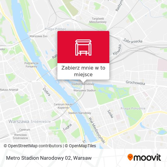 Mapa Metro Stadion Narodowy