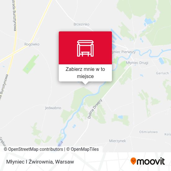 Mapa Młyniec I Żwirownia