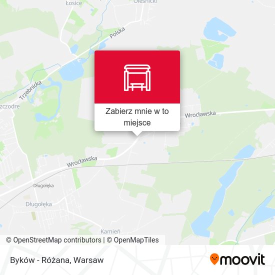 Mapa Byków - Różana