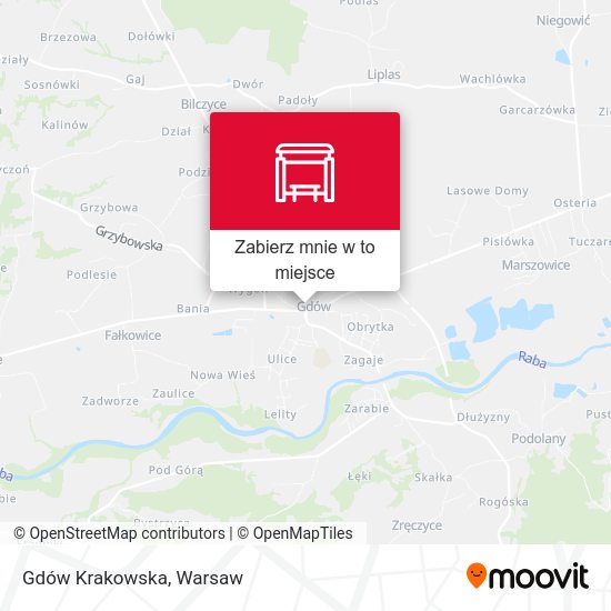 Mapa Gdów Krakowska