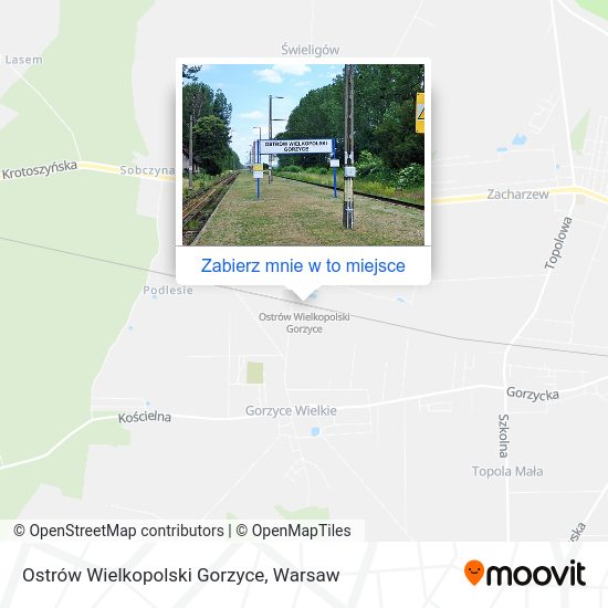 Mapa Ostrów Wielkopolski Gorzyce