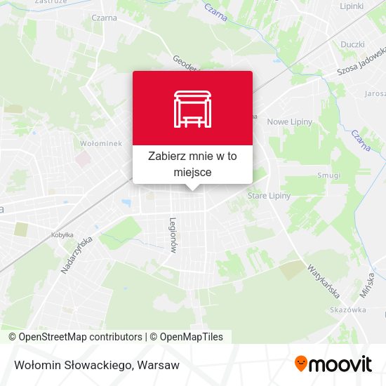 Mapa Wołomin Słowackiego