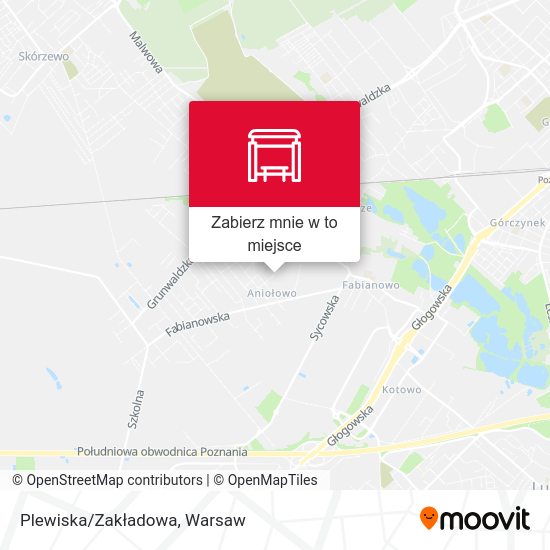 Mapa Plewiska/Zakładowa