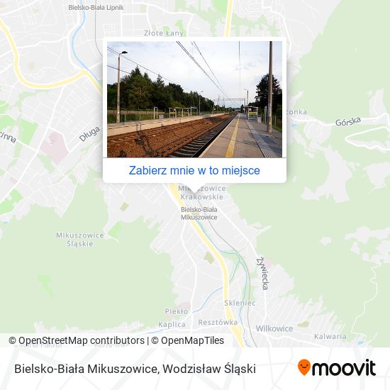 Mapa Bielsko-Biała Mikuszowice
