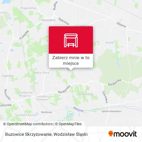 Mapa Buzowice Skrzyżowanie