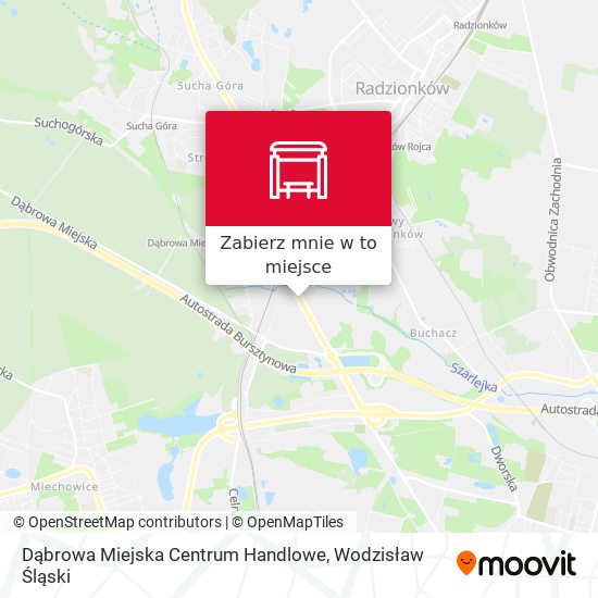 Mapa Dąbrowa Miejska Centrum Handlowe