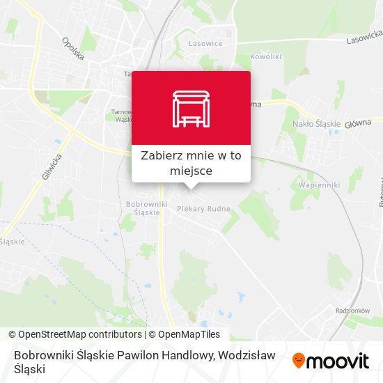 Mapa Bobrowniki Śląskie Pawilon Handlowy