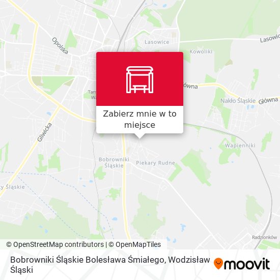 Mapa Bobrowniki Śląskie Bolesława Śmiałego