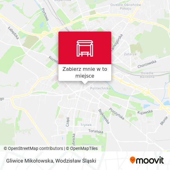 Mapa Gliwice Mikołowska