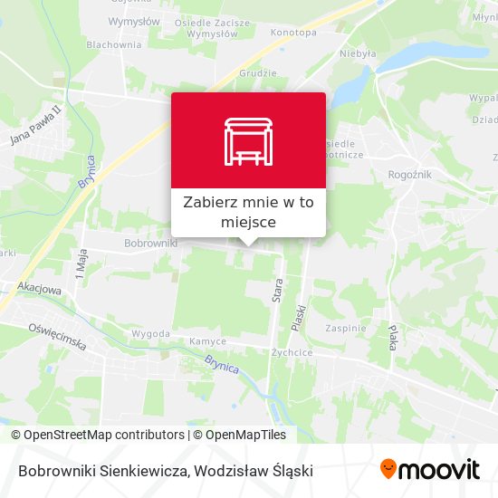 Mapa Bobrowniki Sienkiewicza