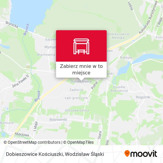 Mapa Dobieszowice Kościuszki