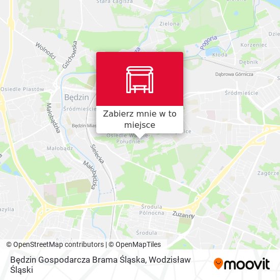 Mapa Będzin Gospodarcza Brama Śląska