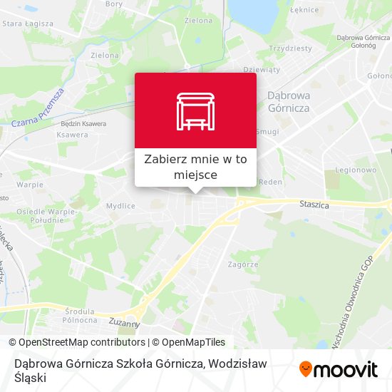 Mapa Dąbrowa Górnicza Szkoła Górnicza