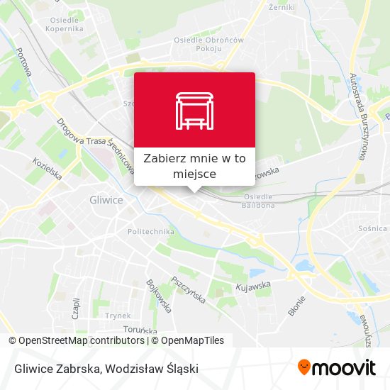 Mapa Gliwice Zabrska