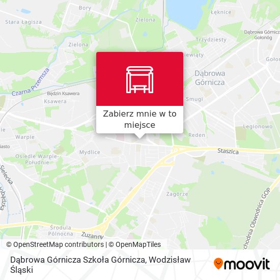 Mapa Dąbrowa Górnicza Szkoła Górnicza