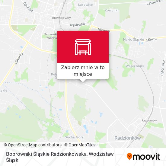 Mapa Bobrowniki Śląskie Radzionkowska
