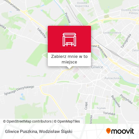 Mapa Gliwice Puszkina