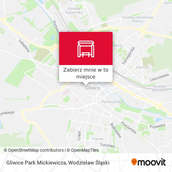 Mapa Gliwice Park Mickiewicza