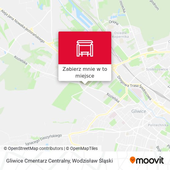 Mapa Gliwice Cmentarz Centralny