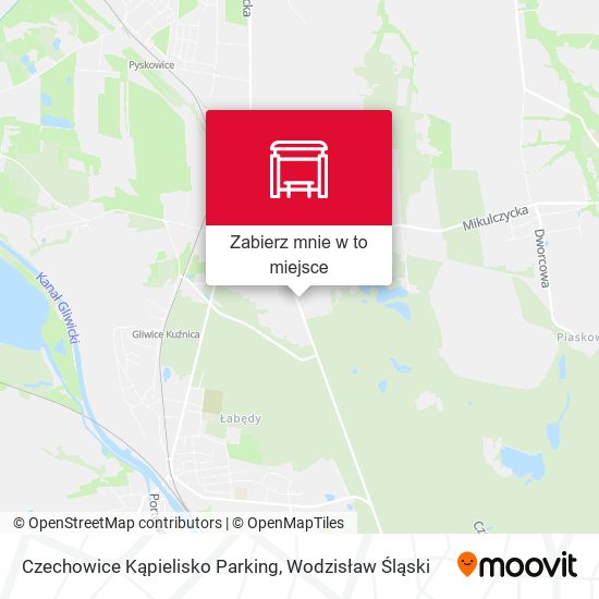 Mapa Czechowice Kąpielisko Parking