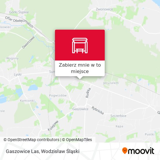Mapa Gaszowice Las
