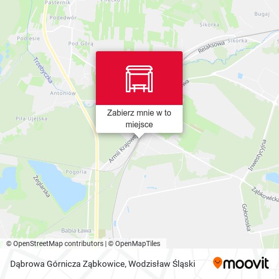 Mapa Dąbrowa Górnicza Ząbkowice