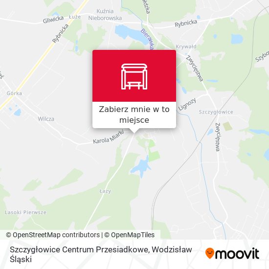Mapa Szczygłowice Centrum Przesiadkowe