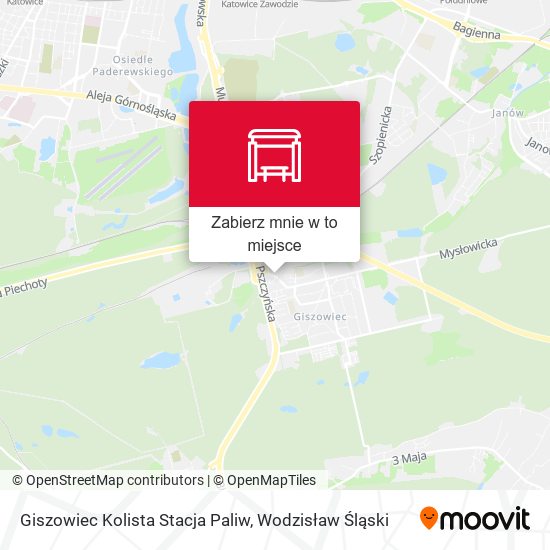 Mapa Giszowiec Kolista Stacja Paliw