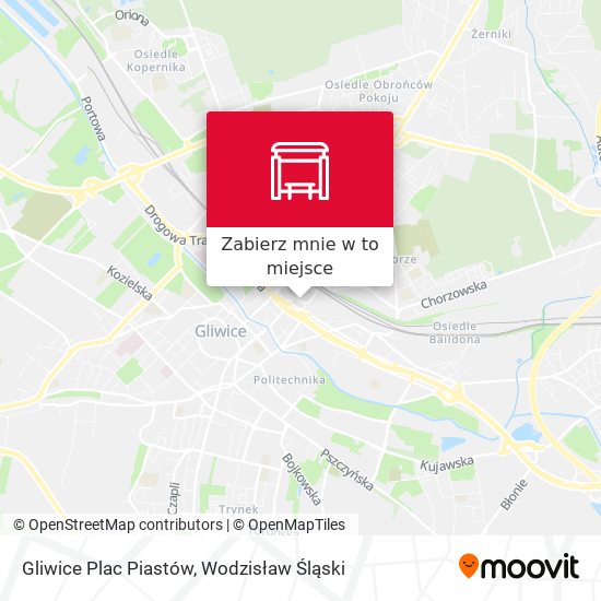 Mapa Gliwice Plac Piastów