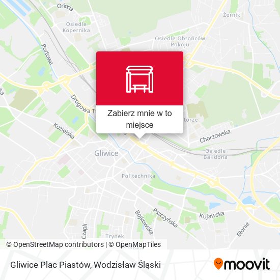 Mapa Gliwice Plac Piastów