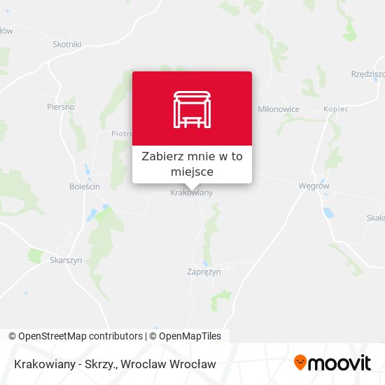 Mapa Krakowiany - Skrzy.