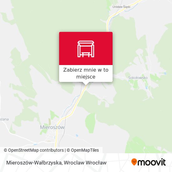 Mapa Mieroszów-Wałbrzyska