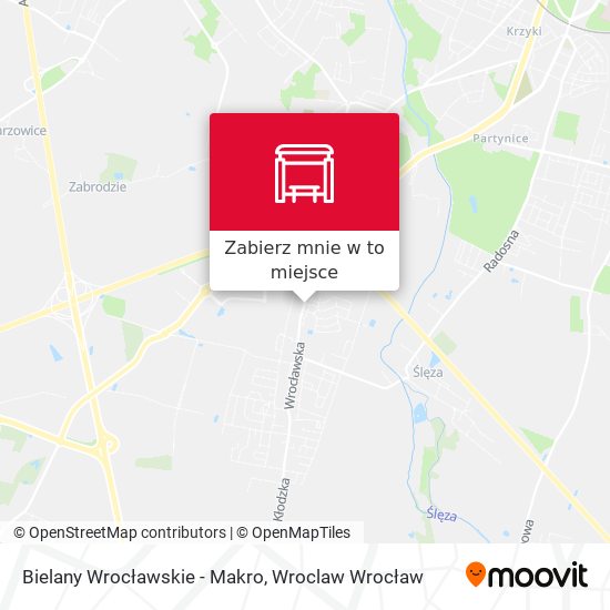 Mapa Bielany Wrocławskie - Makro