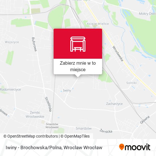 Mapa Iwiny - Brochowska/Polna