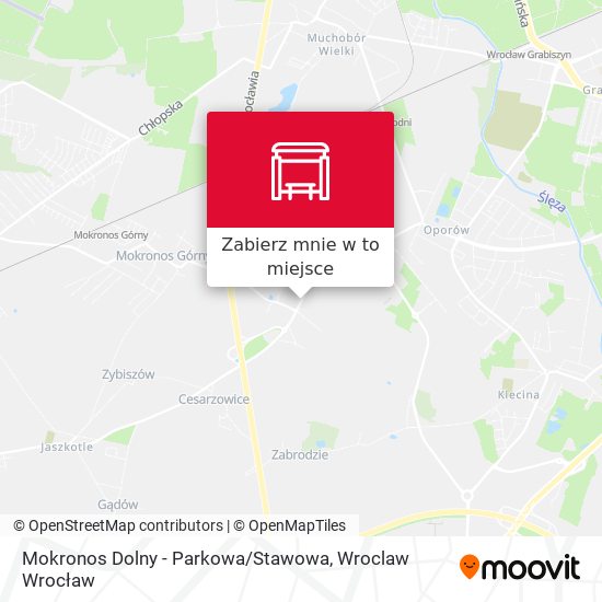 Mapa Mokronos Dolny - Parkowa / Stawowa