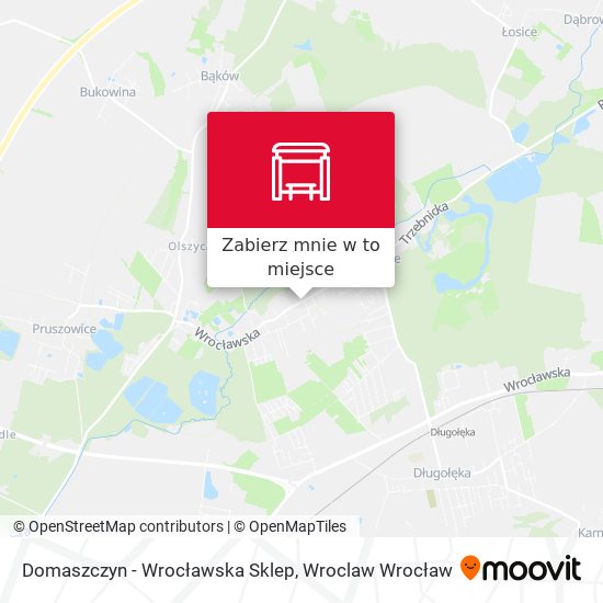 Mapa Domaszczyn - Wrocławska Sklep