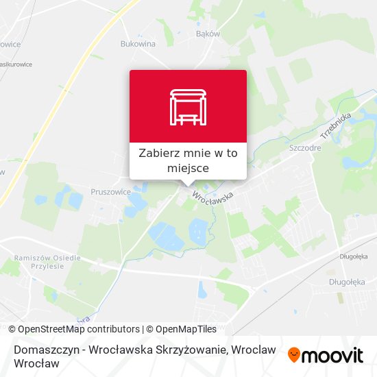 Mapa Domaszczyn - Wrocławska Skrzyżowanie
