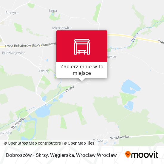 Mapa Dobroszów - Skrzy. Węgierska
