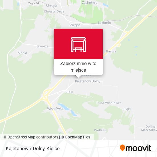 Mapa Kajetanów / Dolny