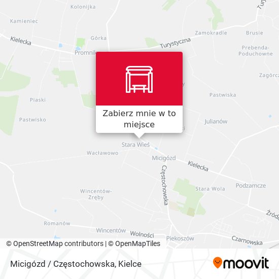 Mapa Micigózd / Częstochowska
