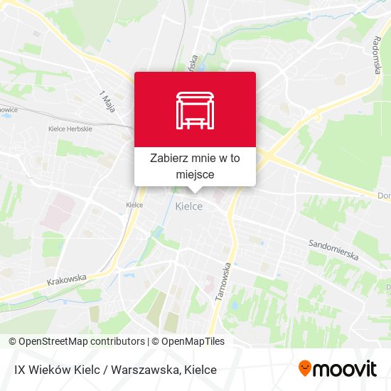 Mapa IX Wieków Kielc / Warszawska