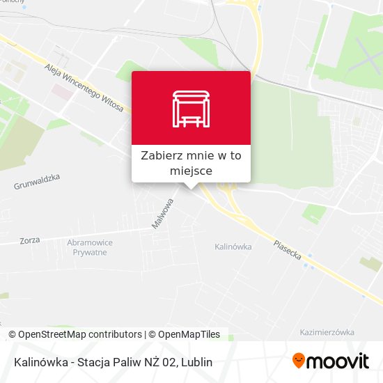 Mapa Kalinówka - Stacja Paliw NŻ 02