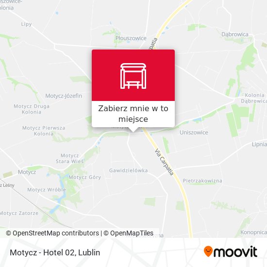 Mapa Motycz - Hotel 02