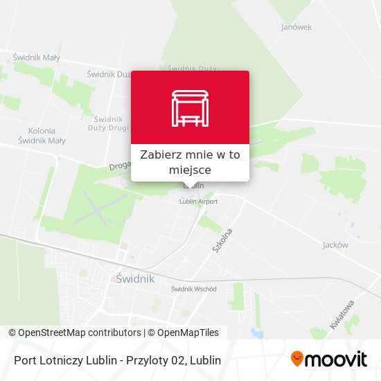 Mapa Port Lotniczy Lublin - Przyloty 02