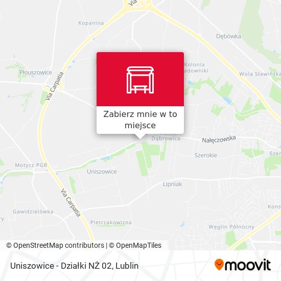 Mapa Uniszowice - Działki NŻ 02