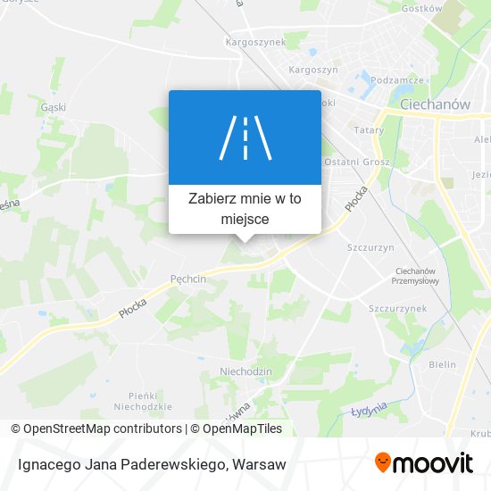 Mapa Ignacego Jana Paderewskiego