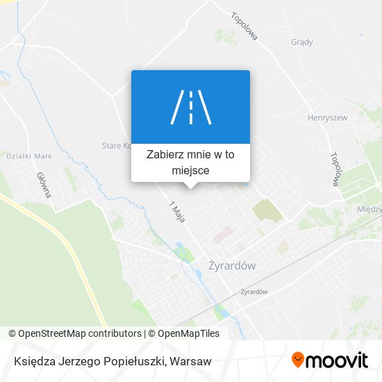 Mapa Księdza Jerzego Popiełuszki