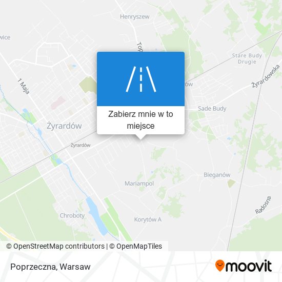 Mapa Poprzeczna