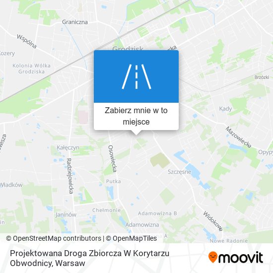 Mapa Projektowana Droga Zbiorcza W Korytarzu Obwodnicy