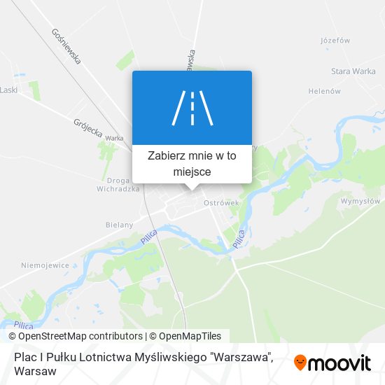 Mapa Plac I Pułku Lotnictwa Myśliwskiego "Warszawa"